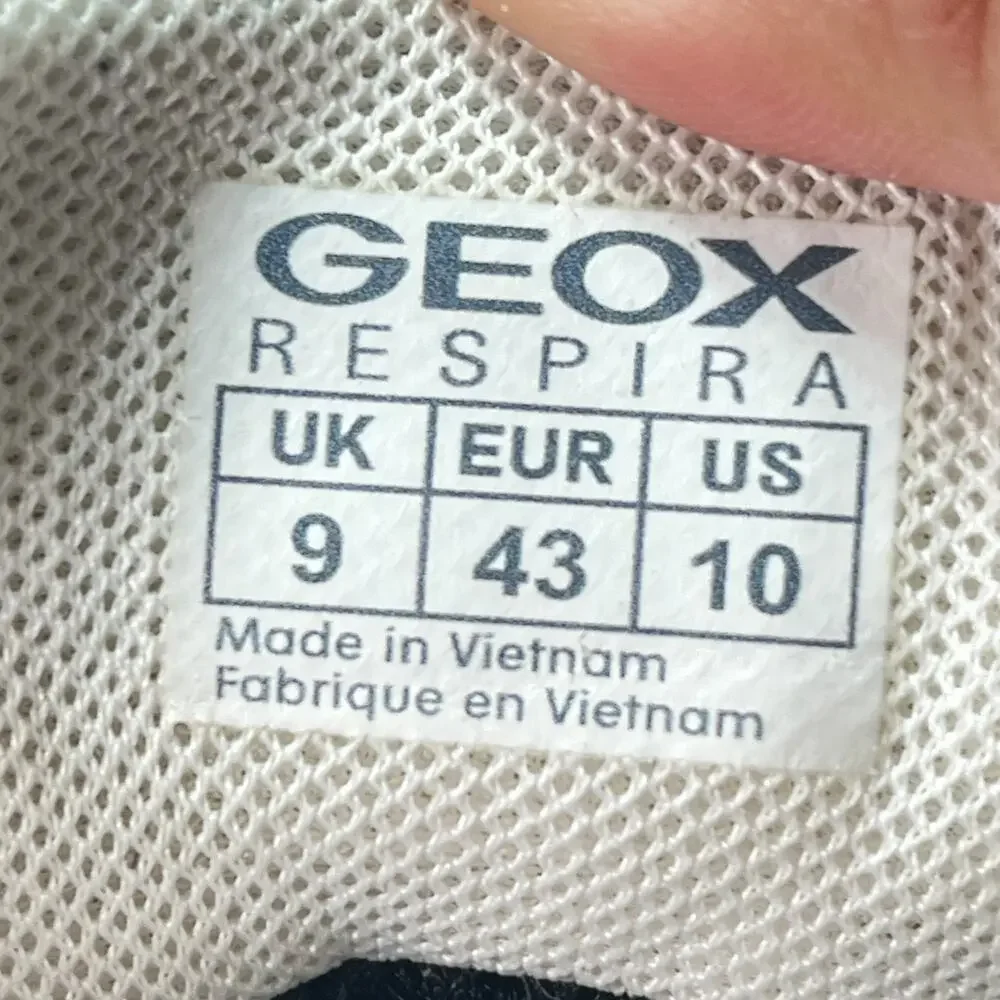 Geox PG1X B ABX Off White Grey Low Top Waterproof Sneakers Shoes Men's Size 10